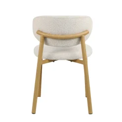 Set di 2 sedie da pranzo in tessuto (seduta 49 cm) Amal Ecru