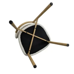 Set di 2 sedie da pranzo in tessuto (seduta 49 cm) Amal Ecru