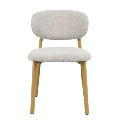 Set di 2 sedie da pranzo in tessuto (seduta 49 cm) Amal Grigio chiaro