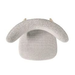 Set di 2 sedie da pranzo in tessuto (seduta 49 cm) Amal Grigio chiaro