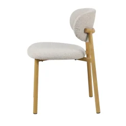 Set di 2 sedie da pranzo in tessuto (seduta 49 cm) Amal Grigio chiaro