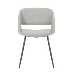 Set di 2 sedie da pranzo in tessuto (seduta 49 cm) Orka Ecru