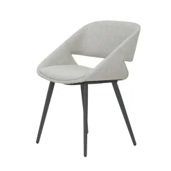 Set di 2 sedie da pranzo in tessuto (seduta 49 cm) Orka Ecru