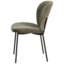 Set di 2 sedie da pranzo in tessuto (seduta 48,5 cm) Isla Verde scuro