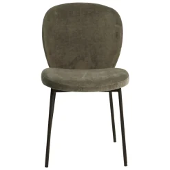 Set di 2 sedie da pranzo in tessuto (seduta 48,5 cm) Isla Verde scuro