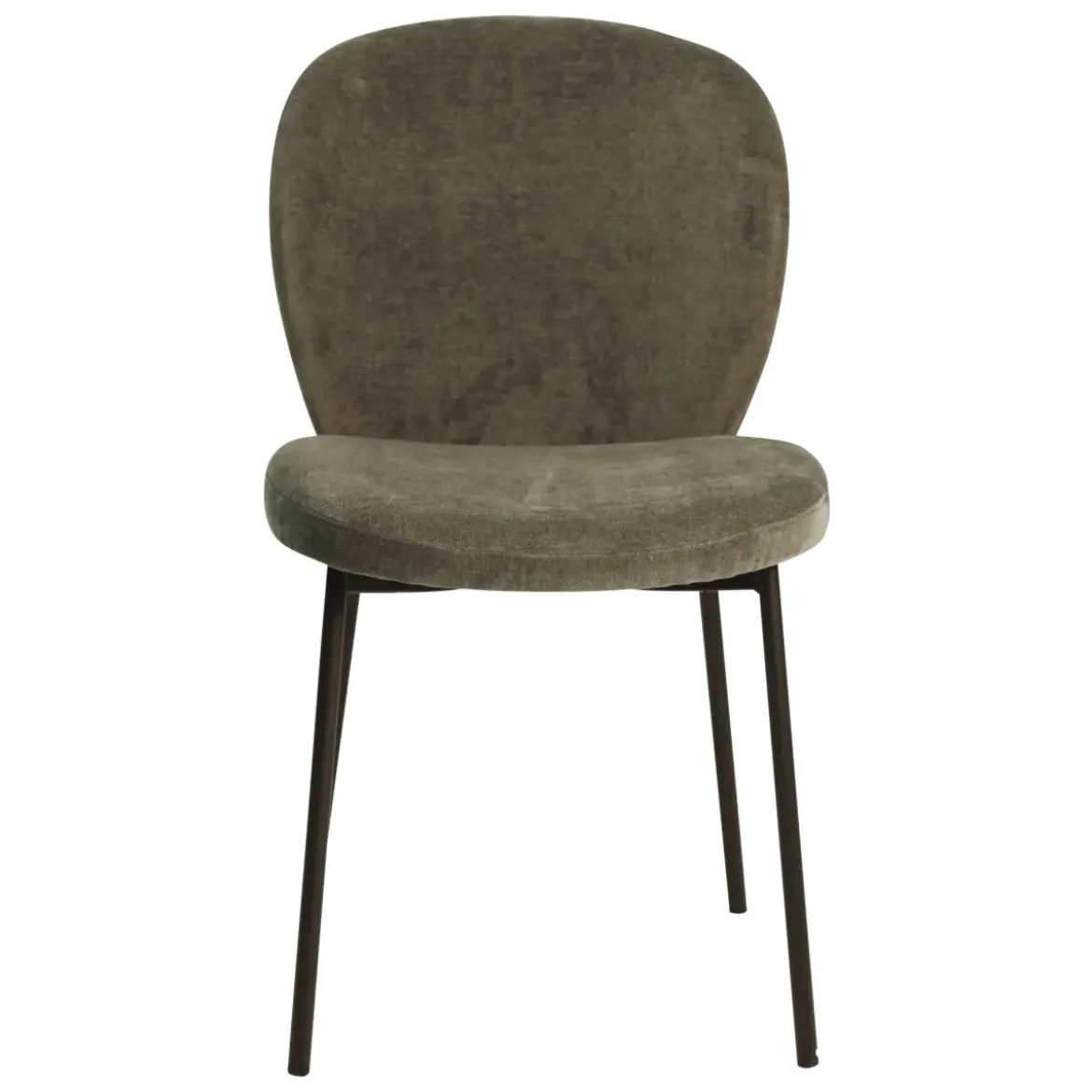 Set di 2 sedie da pranzo in tessuto (seduta 48,5 cm) Isla Verde scuro