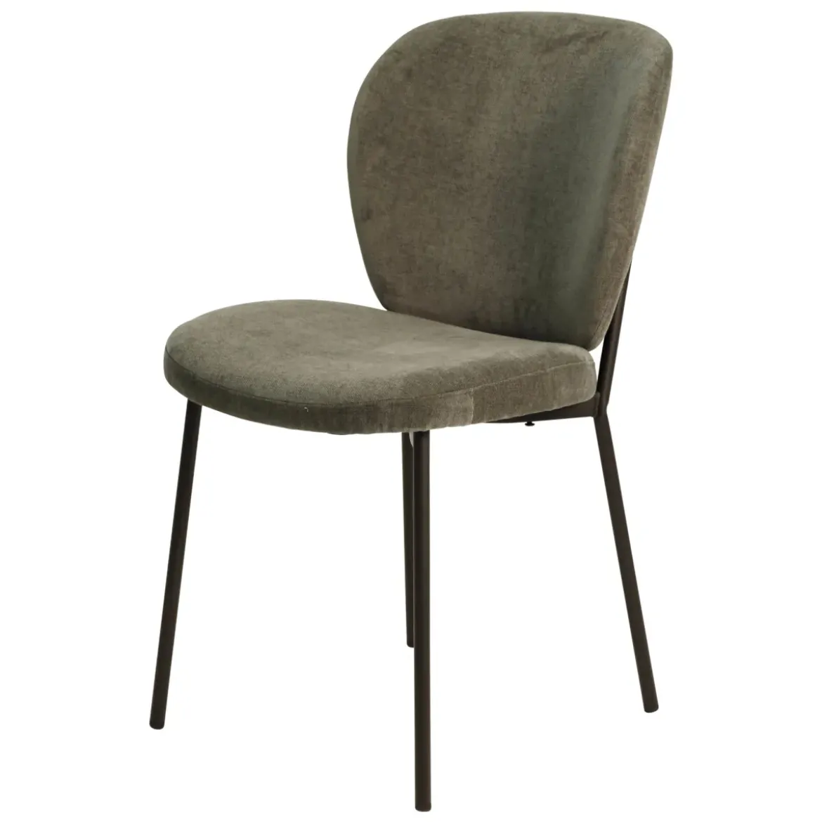 Set di 2 sedie da pranzo in tessuto (seduta 48,5 cm) Isla Verde scuro