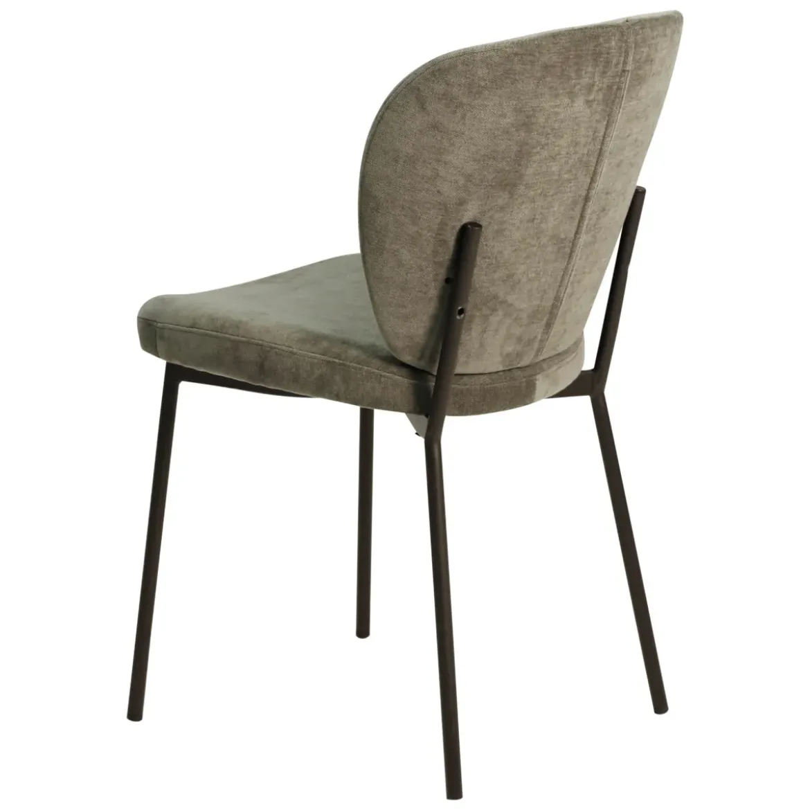 Set di 2 sedie da pranzo in tessuto (seduta 48,5 cm) Isla Verde scuro