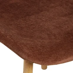 Set di 2 sedie da pranzo in tessuto testurizzato (seduta 46 cm) Malika Mogano