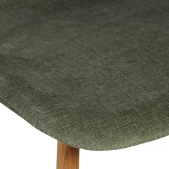 Set di 2 sedie da pranzo in tessuto testurizzato (seduta 46 cm) Malika Verde bottiglia