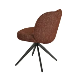 Set di 2 sedie da pranzo in tessuto testurizzato (seduta 51 cm) Linda Bordeaux