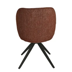 Set di 2 sedie da pranzo in tessuto testurizzato (seduta 51 cm) Linda Bordeaux