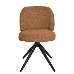 Set di 2 sedie da pranzo in tessuto testurizzato (seduta 51 cm) Linda Caramello