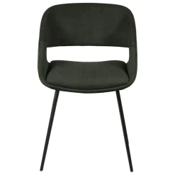 Set di 2 sedie da pranzo in velluto a coste (seduta 49 cm) Orka Verde scuro