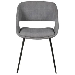 Set di 2 sedie da pranzo in velluto a coste (seduta 49 cm) Orka Grigio chiaro