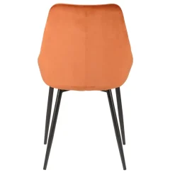 Set di 2 sedie da pranzo in velluto (seduta 47 cm) Juno Cognac
