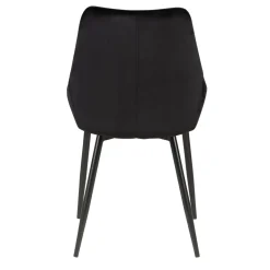 Set di 2 sedie da pranzo in velluto (seduta 47 cm) Juno Verde Nero
