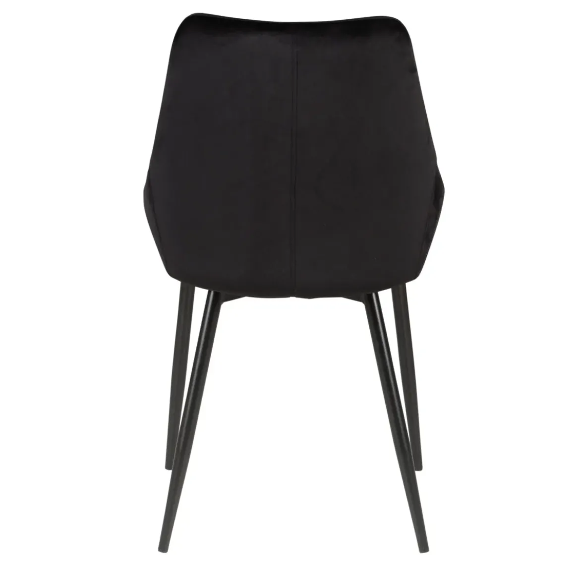 Set di 2 sedie da pranzo in velluto (seduta 47 cm) Juno Verde Nero