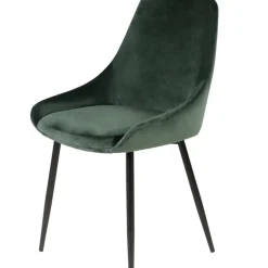 Set di 2 sedie da pranzo in velluto (seduta 47 cm) Juno Verde pino