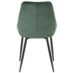 Set di 2 sedie da pranzo in velluto (seduta 47 cm) Juno Verde pino