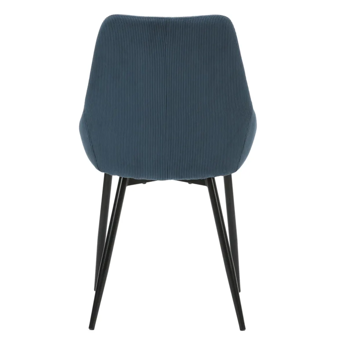 Set di 2 sedie da pranzo in velluto a coste (seduta 47 cm) Juno Blu