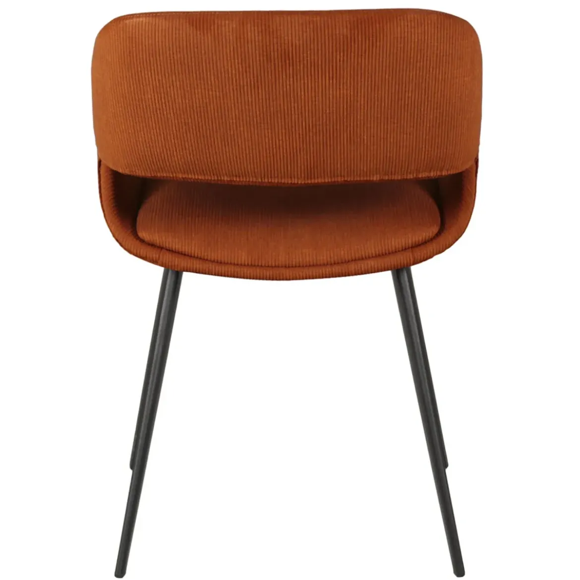 Set di 2 sedie da pranzo in velluto a coste (seduta 49 cm) Orka Cognac