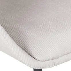Set di 2 sedie da pranzo in velluto a coste (seduta 49 cm) Orka Ecru