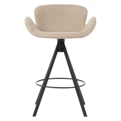 Set di 2 sedie per isola centrale con schienale (Altezza seduta 65cm) Pema Grigio chiaro