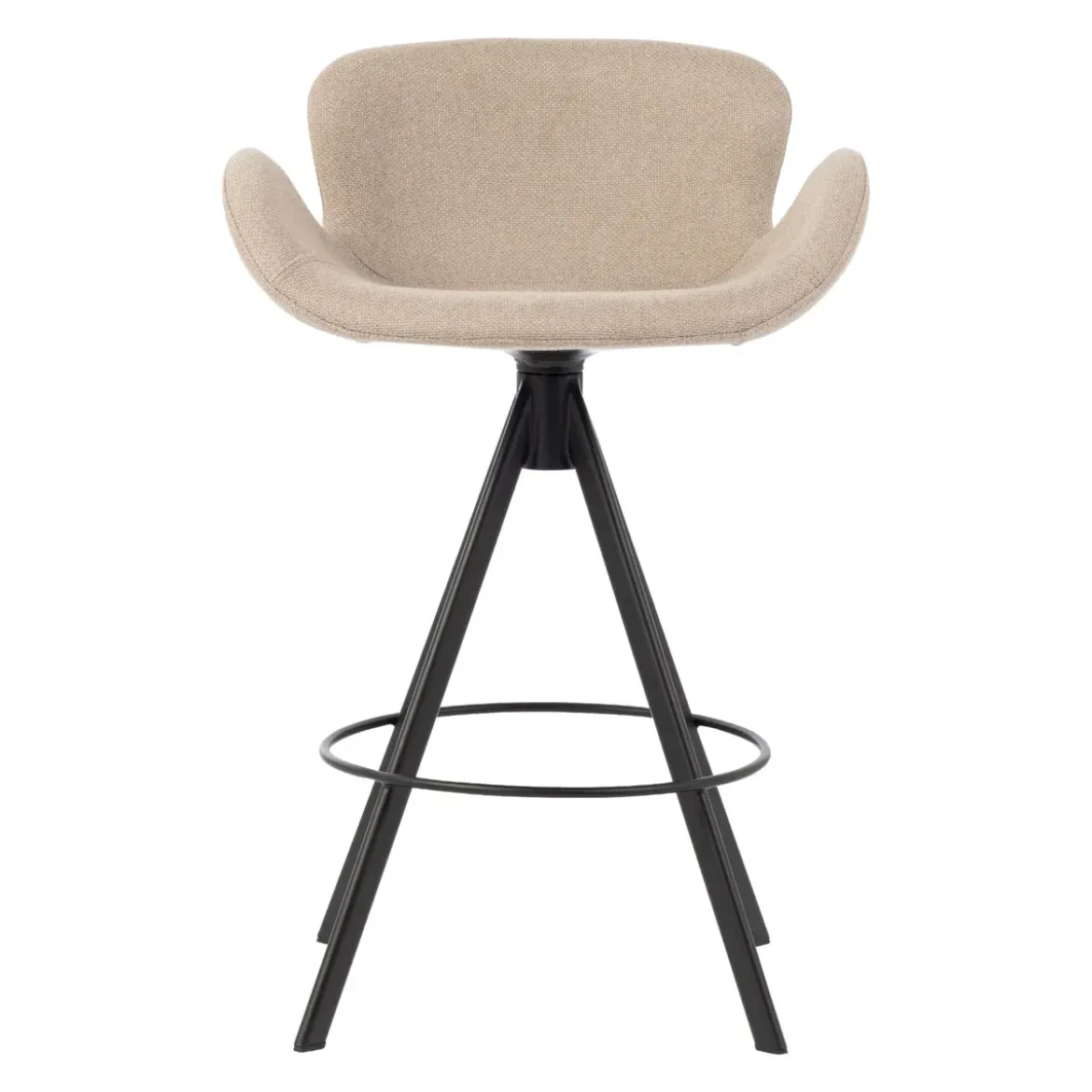 Set di 2 sedie per isola centrale con schienale (Altezza seduta 65cm) Pema Grigio chiaro