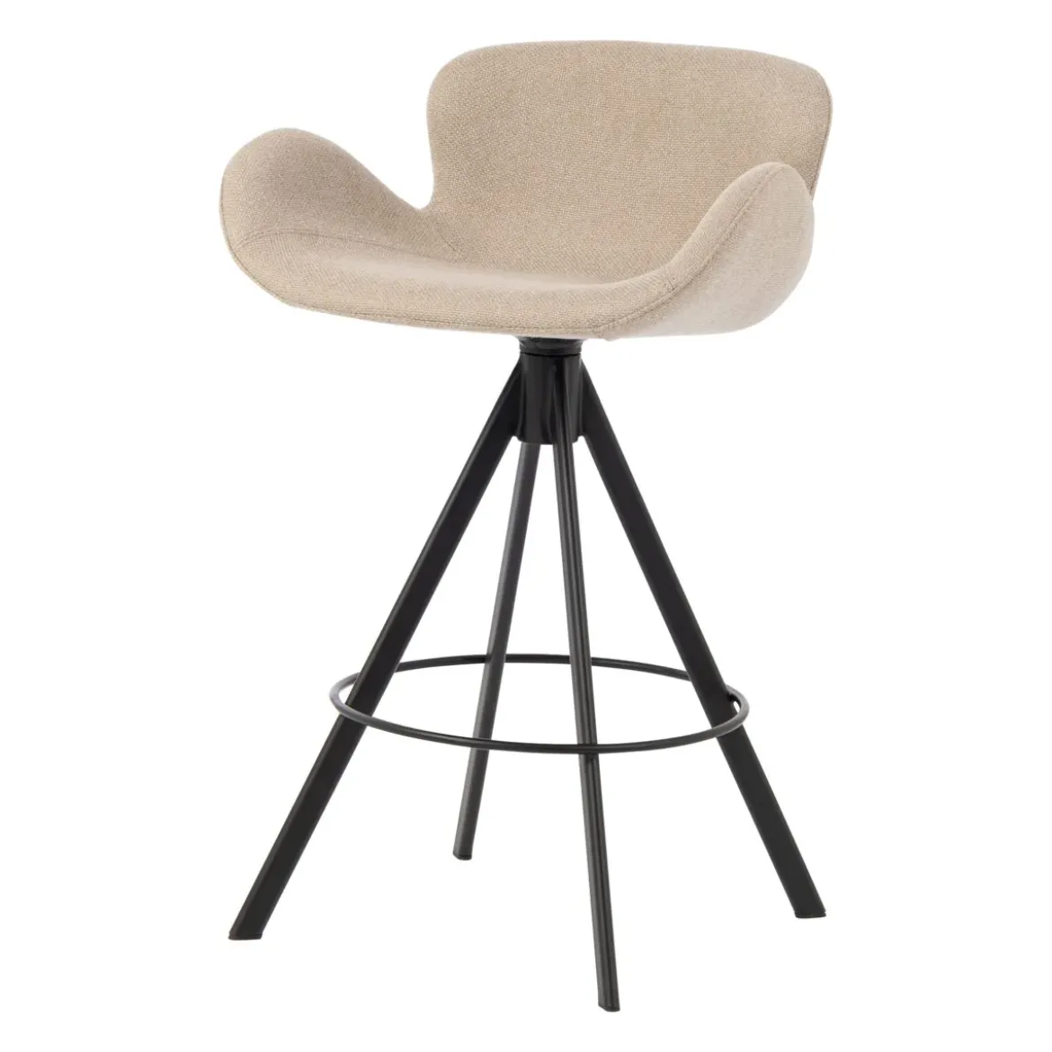 Set di 2 sedie per isola centrale con schienale (Altezza seduta 65cm) Pema Grigio chiaro