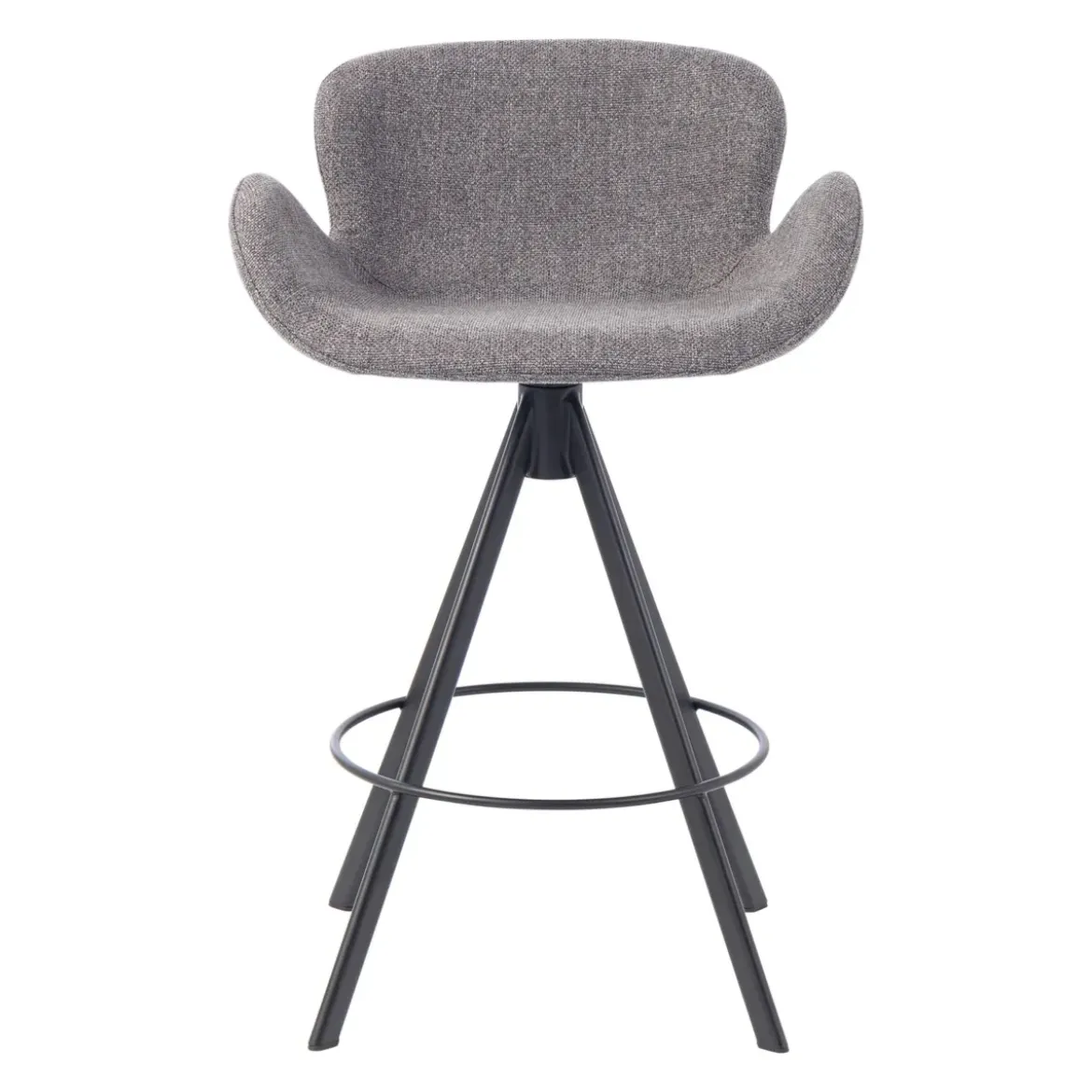 Set di 2 sedie per isola centrale con schienale (seduta 65cm) Pema Grigio scuro