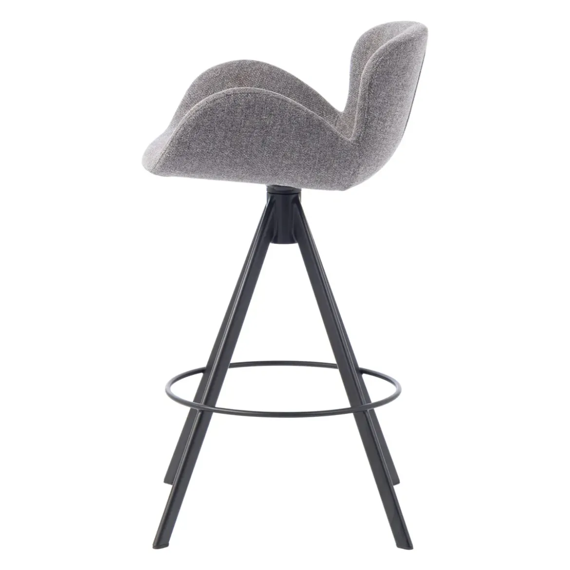 Set di 2 sedie per isola centrale con schienale (seduta 65cm) Pema Grigio scuro