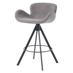 Set di 2 sedie per isola centrale con schienale (seduta 65cm) Pema Grigio scuro