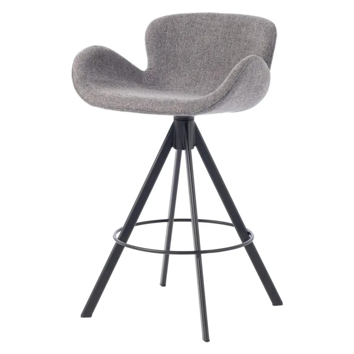 Set di 2 sedie per isola centrale con schienale (seduta 65cm) Pema Grigio scuro