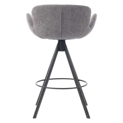 Set di 2 sedie per isola centrale con schienale (seduta 65cm) Pema Grigio scuro
