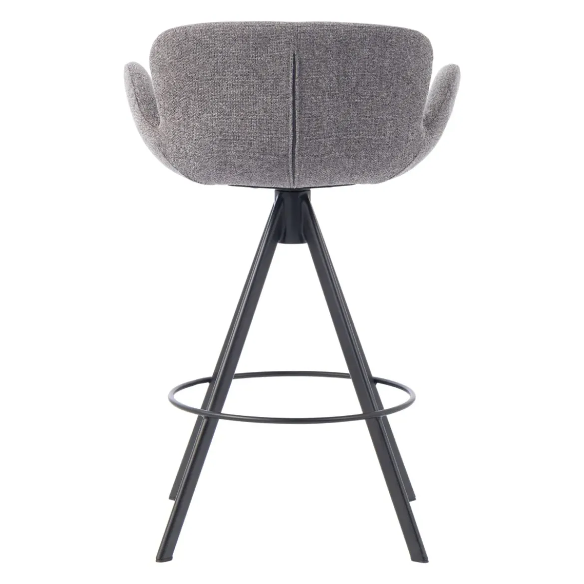 Set di 2 sedie per isola centrale con schienale (seduta 65cm) Pema Grigio scuro