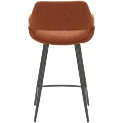 Set di 2 sedie per isola centrale con schienale in bouclé (seduta 65cm) Soho Caramello