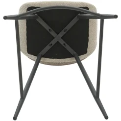 Set di 2 sedie per isola centrale con schienale in bouclé (seduta 65 cm) Soho Grigio chiaro