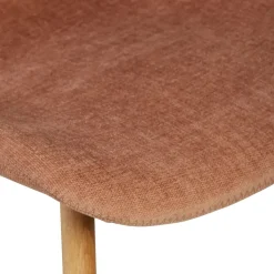 Set di 2 sedie per isola centrale con schienale in tessuto (Altezza seduta 65cm) Malika Marrone nèfle