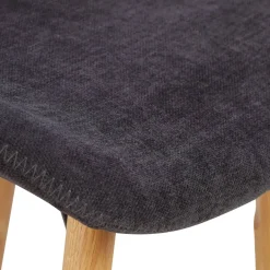 Set di 2 sedie per isola centrale con schienale in tessuto (Altezza seduta 65 cm) Malika Nero
