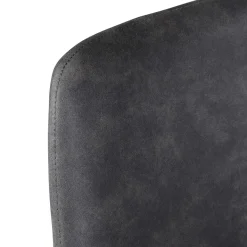 Set di 2 sedie per isola centrale con schienale in tessuto effetto camoscio (Altezza seduta 67cm) Juno Grigio scuro