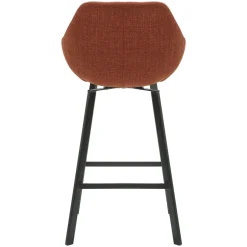 Set di 2 sedie per isola centrale girevoli con schienale in tessuto (Altezza seduta 64cm) Zila Caramello