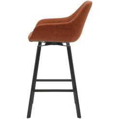 Set di 2 sedie per isola centrale girevoli con schienale in tessuto (Altezza seduta 64cm) Zila Caramello