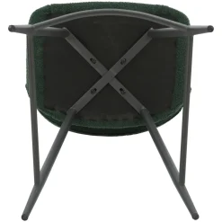 Set di 2 sedie per isola centrale con schienale in bouclé (seduta 65cm) Soho Verde pino