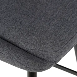 Set di 2 sedie per isola centrale con schienale in tessuto (Altezza seduta 67cm) Juno Grigio scuro
