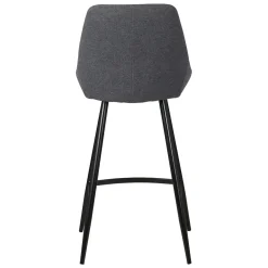 Set di 2 sedie per isola centrale con schienale in tessuto (Altezza seduta 67cm) Juno Grigio scuro