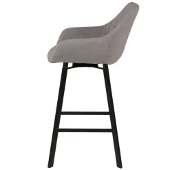 Set di 2 sedie per isola centrale girevoli con schienale in tessuto (Altezza seduta 64cm) Zila Grigio chiaro