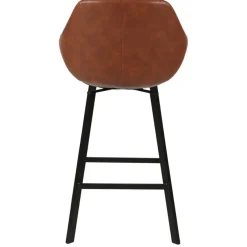 Set di 2 sgabelli da bar girevoli con schienale (Altezza seduta 75cm) Zila Marrone