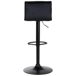 Set di 2 sgabelli da bar girevoli con schienale regolabile in altezza (seduta da 63 a 84 cm) Carly Nero