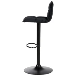 Set di 2 sgabelli da bar girevoli con schienale regolabile in altezza (seduta da 63 a 84 cm) Carly Nero